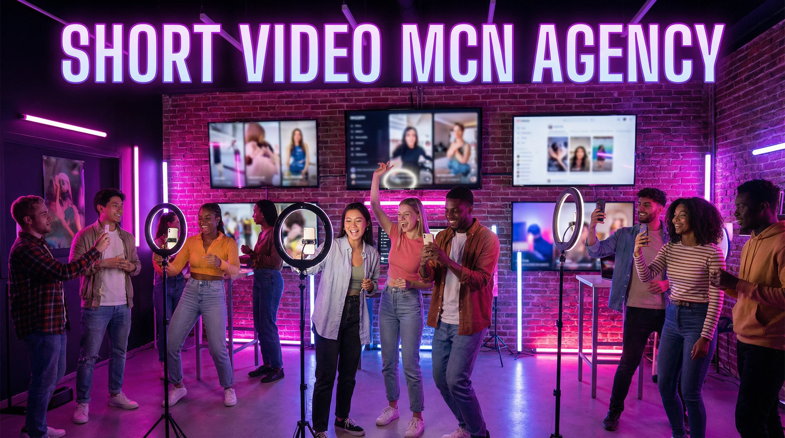 后入视频短视频MCN机构创意工作室 - 达人创作现场