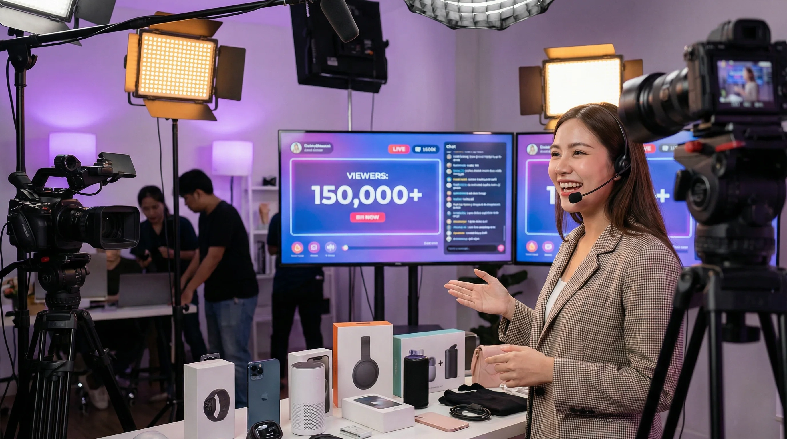 后入视频电商直播成功案例 - 美妆品牌双十一直播带货